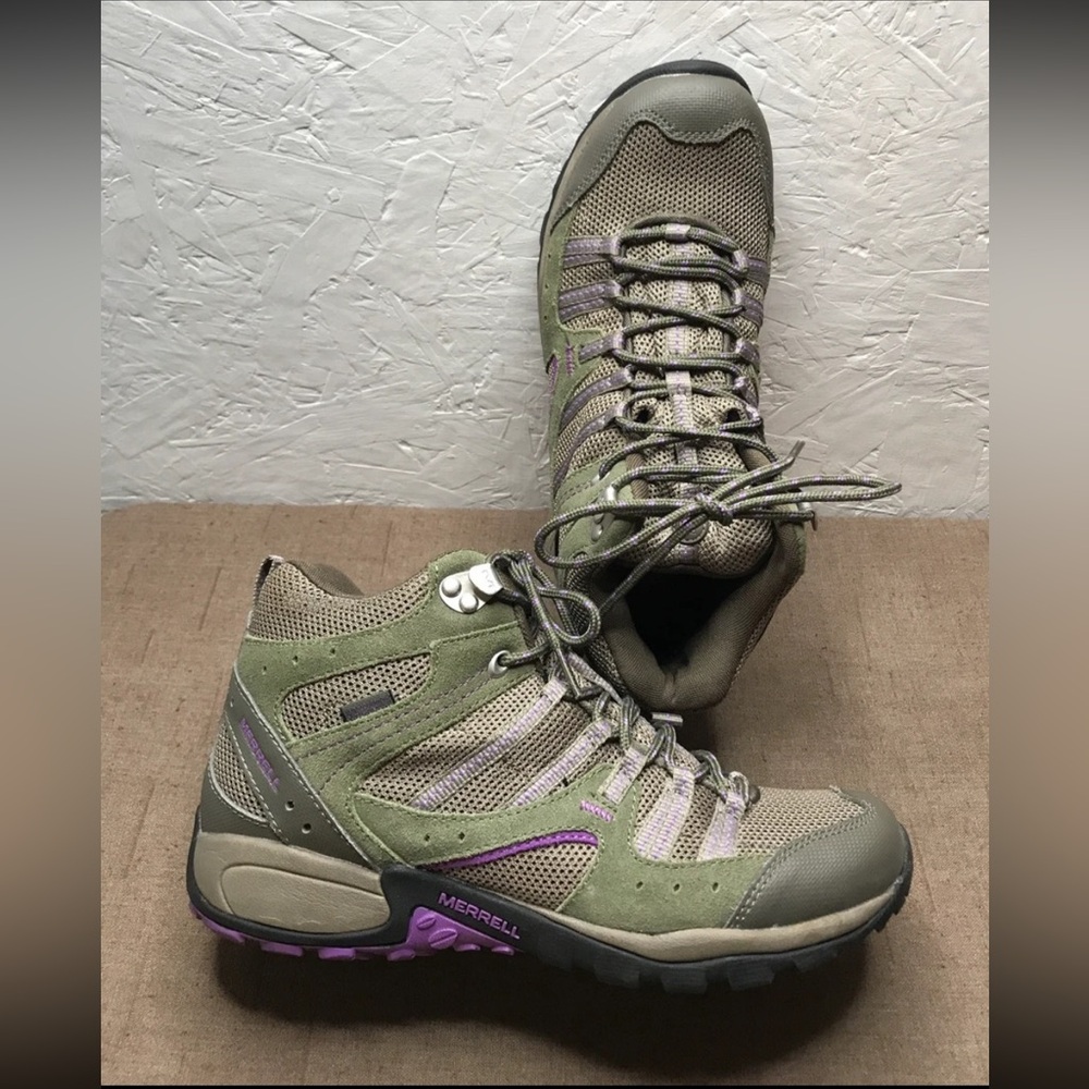 Excellent Merrell Tuskora Mid Women's Hiking Boots Waterproof Size 9.5